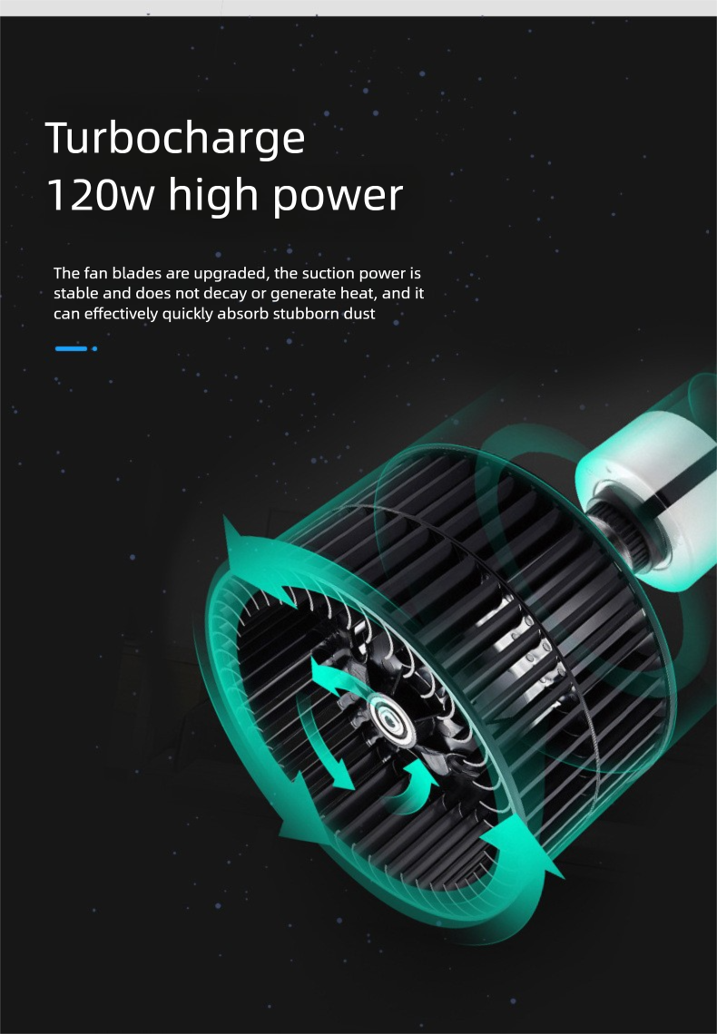 High Power Wet Dry Car Vacuum - Portable Wireless Charging Handheld Dust Collector_voghion.com