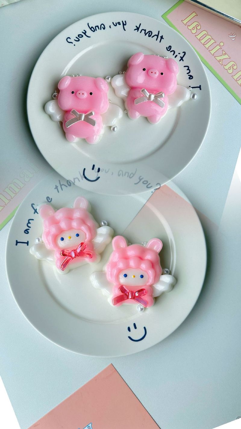 Schaumstoff-Squishies, süßes kleines Schweinchen, Kneifspaß, rosa Engel, kleines Schweinchen und Lamm, Stressabbau-Spielzeug zum Stressabbau und zur Entspannung, langsame Erholung_voghion.com