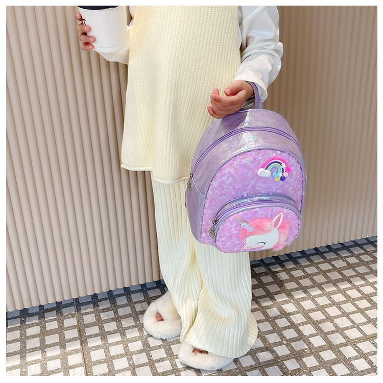 Children's bag cute baby schoolbag kindergarten 3 year old little girl sequined backpack girl stylish small backpack_voghion.com