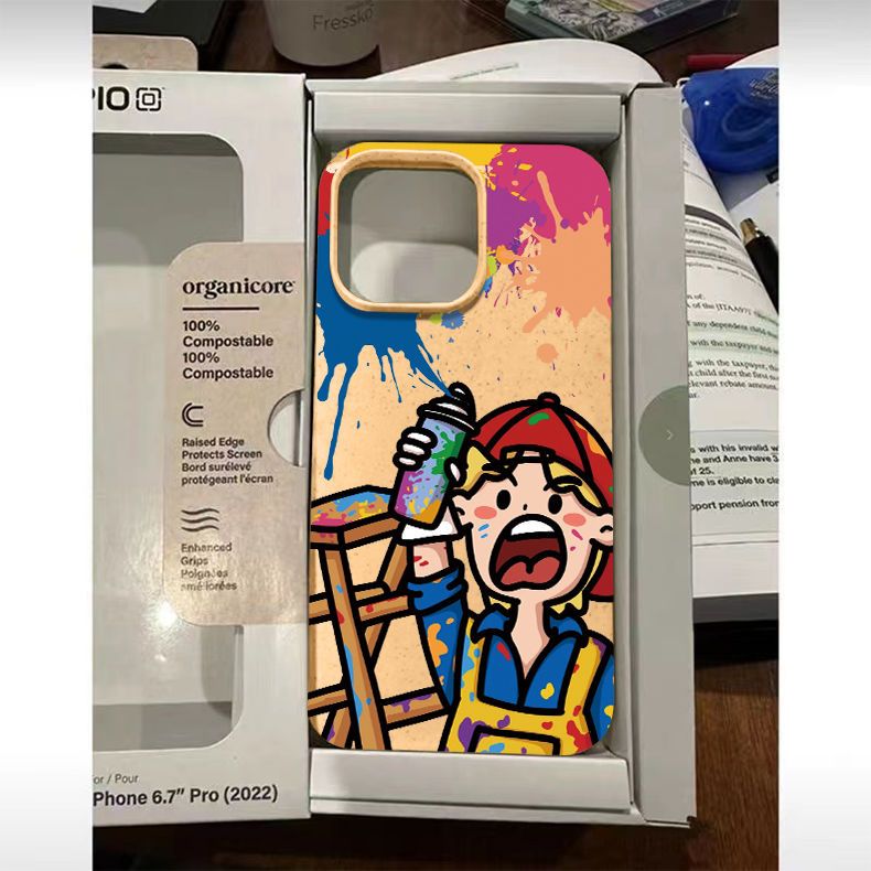 Graffiti Boy IPhone 15 Phone Case 14promax Silicone 13PRO Advanced 12/11/XR Anti Drop_voghion.com
