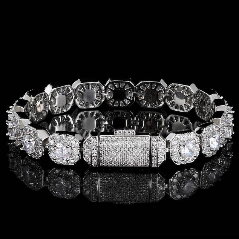 Men's Jewelry Hip Hop Bracelets, Rock Sugar Chain, Zircon Bracelets, Trendy Personality Fashion Accessories,_voghion.com