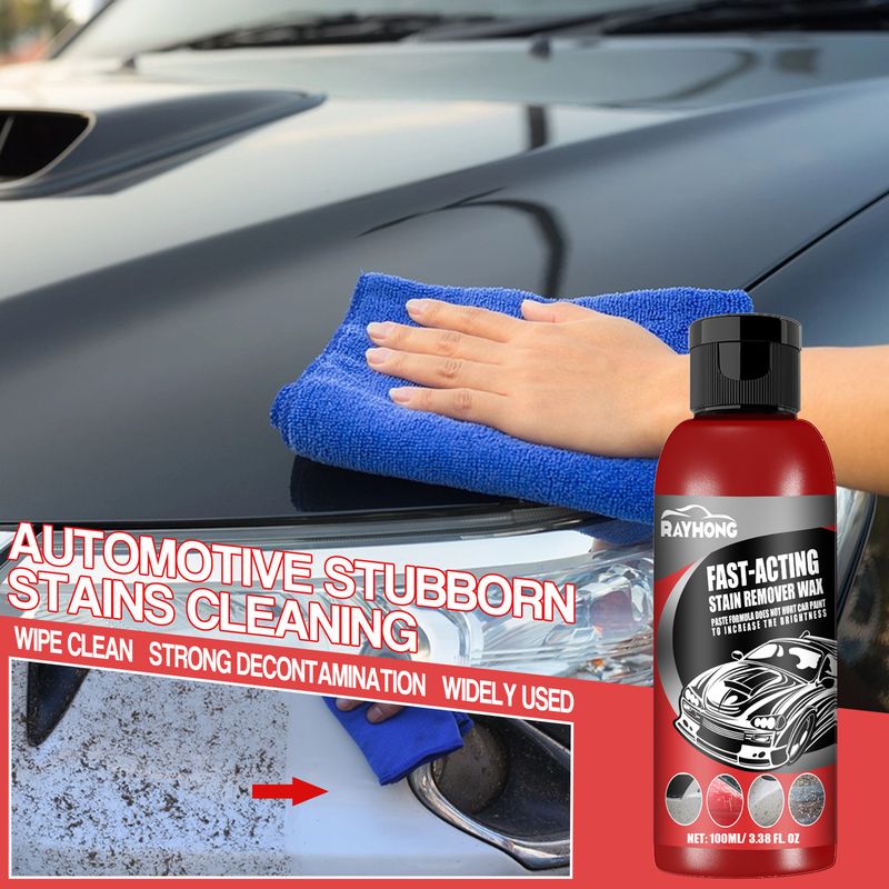 La cera descontaminante para automóviles elimina manchas, marcas de agua, manchas de aceite, limpia y pule la superficie de la pintura._voghion.com