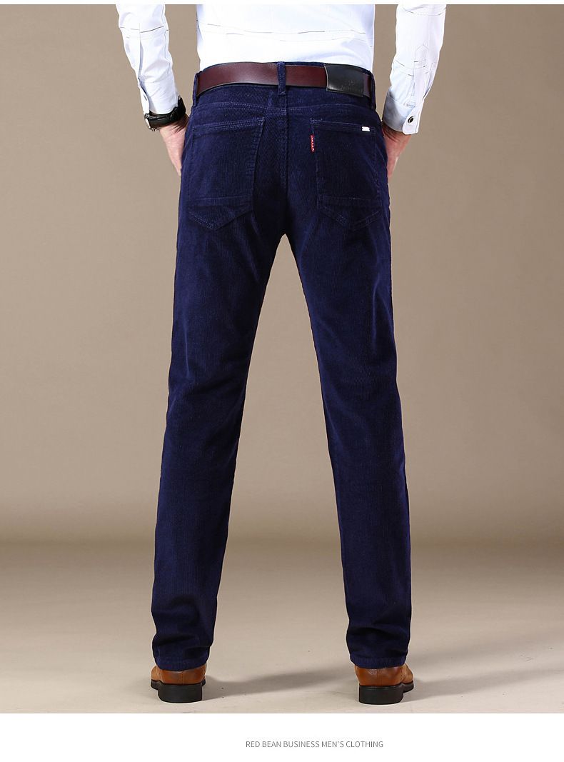 Cord Multi-Color Herbst Winter Slim Straight Herren Casual Hosen Reine Baumwolle Lange Hosen_voghion.com