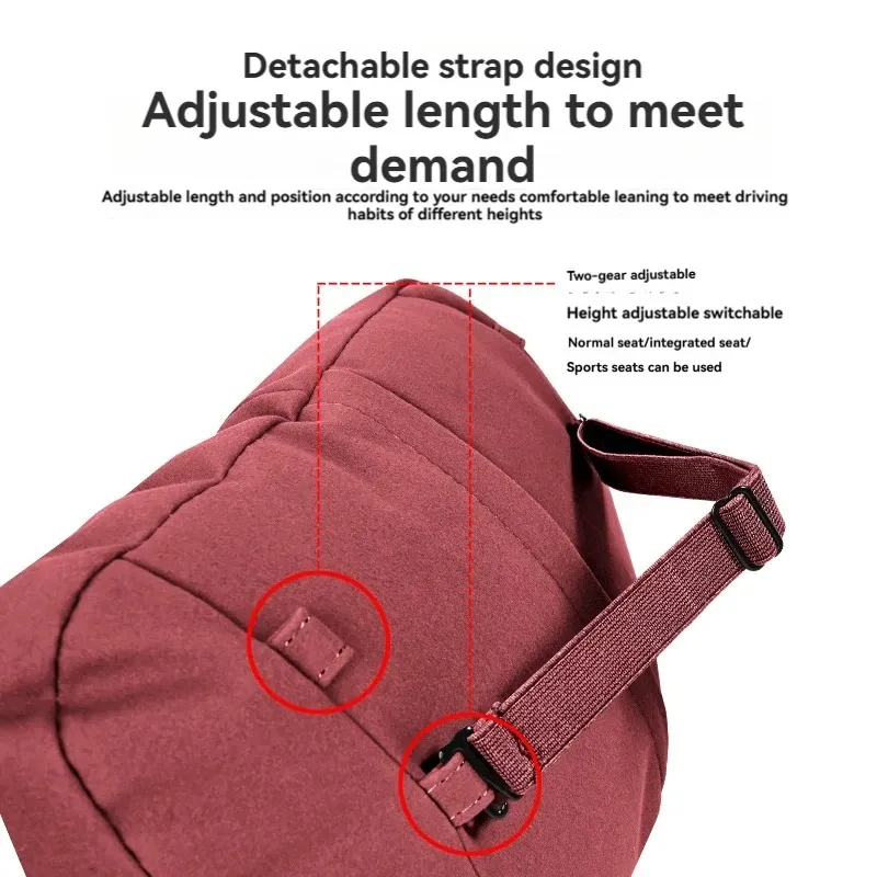 Cuscino di supporto lombare per poggiatesta e collo regolabile a livello S per auto VW R_voghion.com