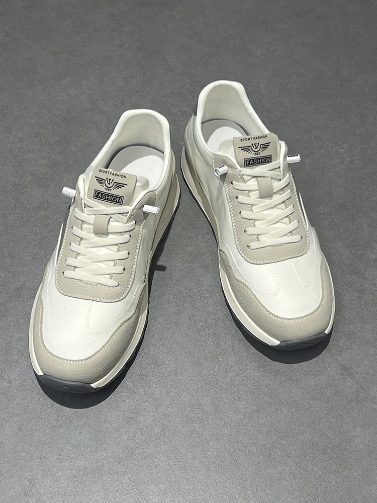 New High-End Cloth Spring Breathable Ice Silk White Shoes Men's Slip-On Lightweight Soft Sole Casual Sneakers_voghion.com