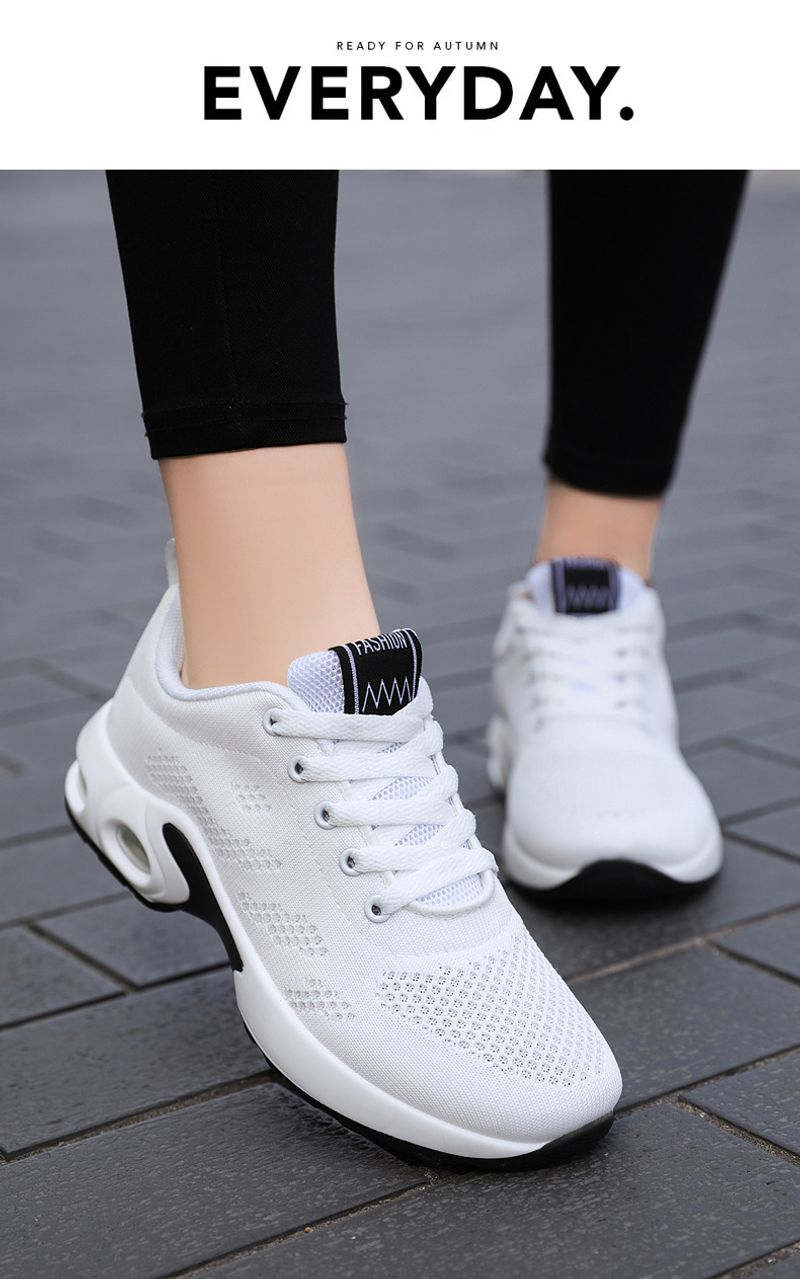 2023 Neue koreanische Version der Damen-Lässige, luftgepolsterte Laufschuhe, atmungsaktive Sportschuhe mit weicher Sohle_voghion.com