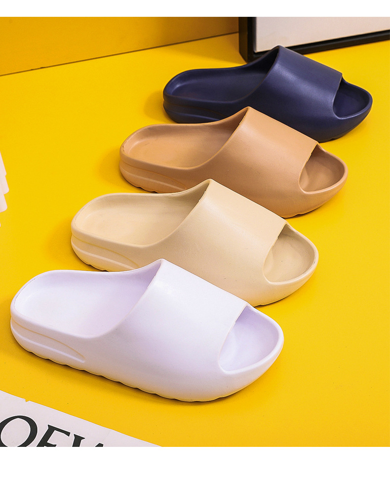 Sommer Poop Gefühl Hausschuhe Weibliche EVA Innen Bad Nicht-slip Fisch Mund Coconut Hause Dicke Sohle Weiche Haushalt Männer der Sandalen_voghion.com