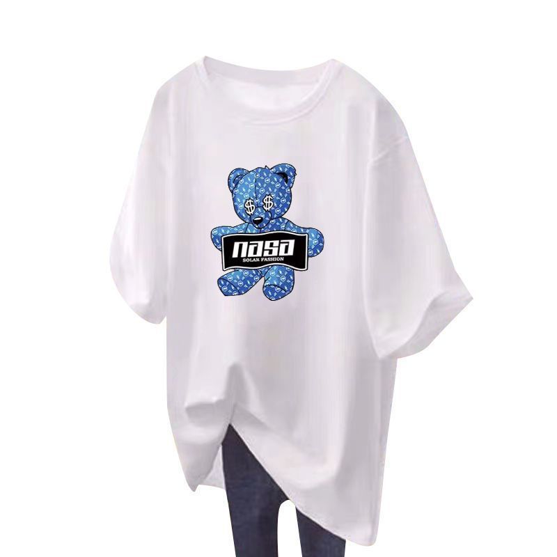 Damenbekleidung T-Shirt Damenbekleidung Sommer neues Designgefühl, um das Fleisch zu bedecken und Sie dünn aussehen zu lassen Nischenoberteile Dicke Leute bedecken das Fleisch_voghion.com