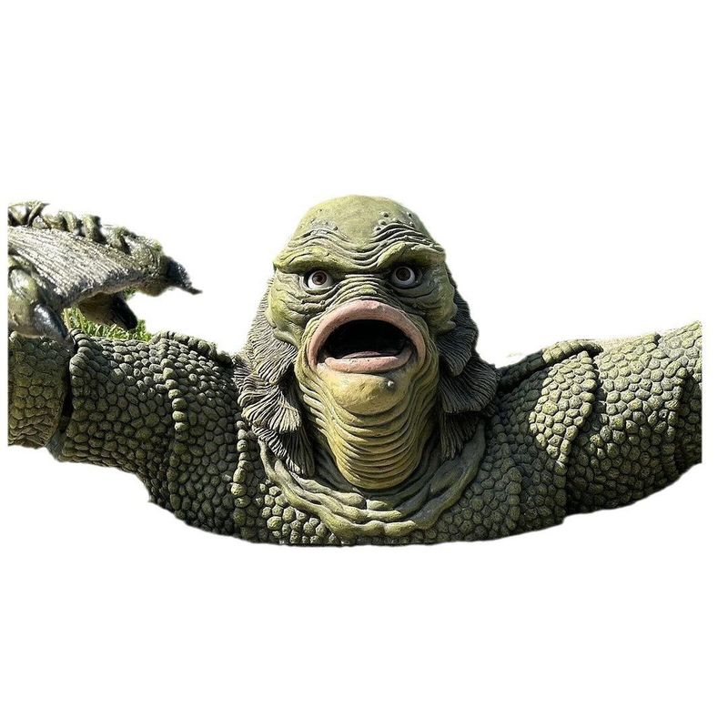Decoración de pared de Hombre Lagarto para Halloween: Estatua de monstruo verde espeluznante para el hogar, decoración gótica de terror, figura única y aterradora para un ambiente espeluznante._voghion.com