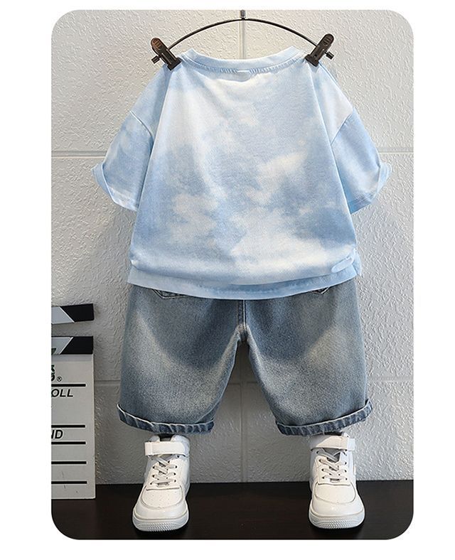 Children's Clothing Boys Summer Sports Suit 2024 New Style Handsome Baby Summer Clothing Boys Short Sleeved Shorts Two Piece Suit_voghion.com