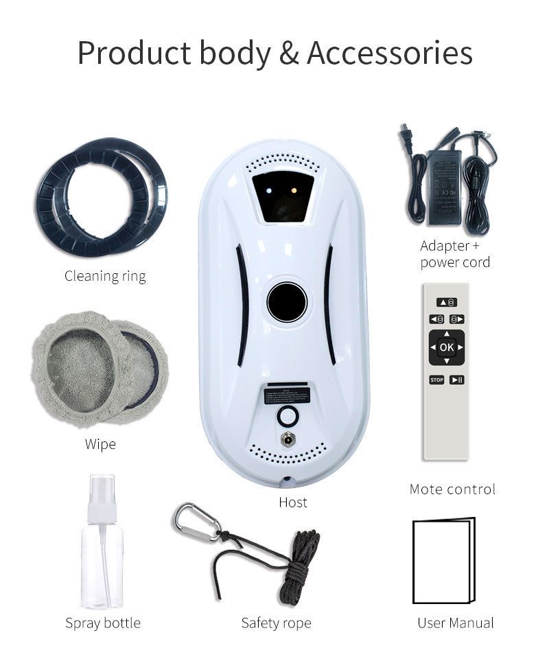 Double Sided Electric Remote Control Window Cleaning Machine Window Cleaning Robot_voghion.com