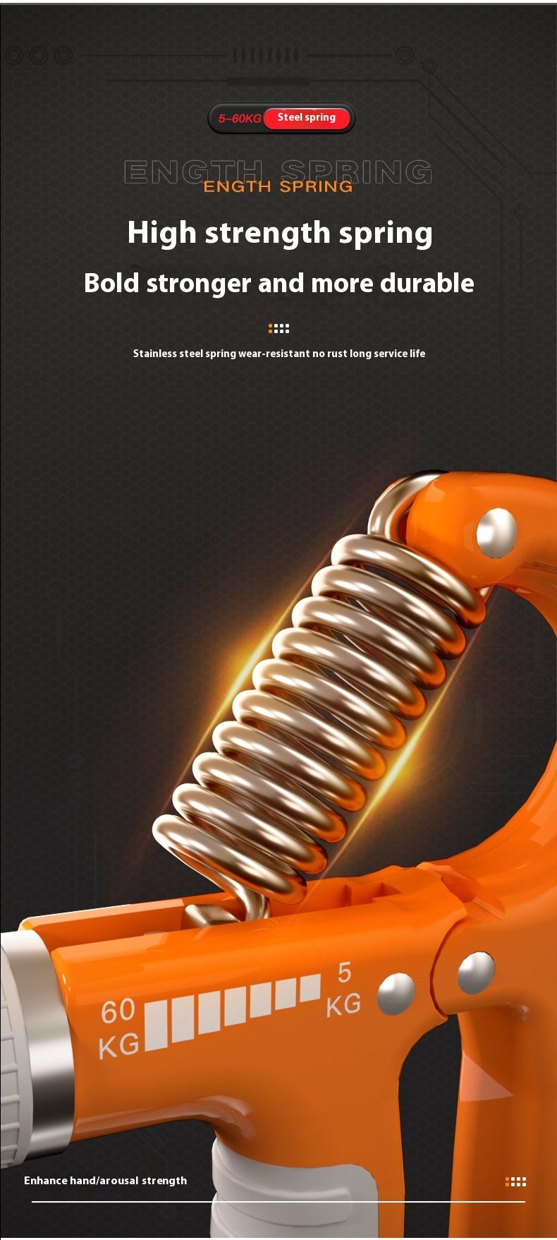 Adjustable Counting Five Piece Device Grip Strength Circle Egg Ball Finger Trainer Straight Hair_voghion.com