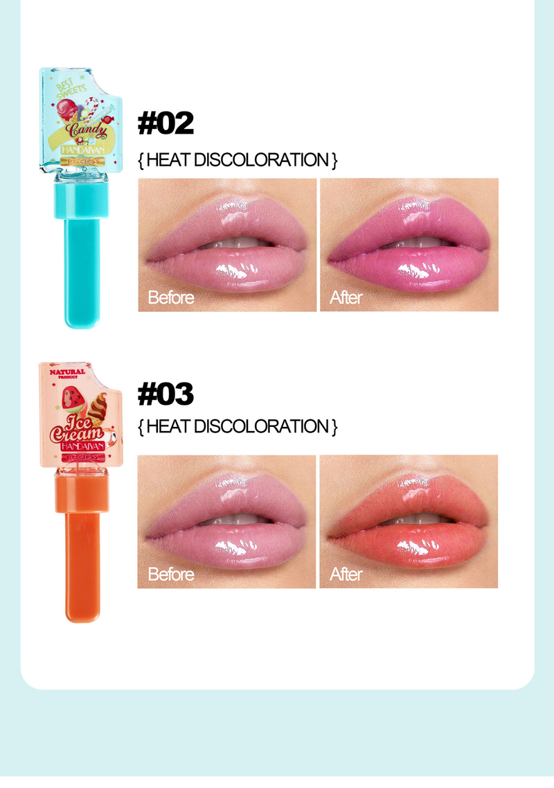 Han Daiyan Glazen Spiegelolie Set Ijs Parel Kleurveranderende Hydraterende Lip Honing_voghion.com
