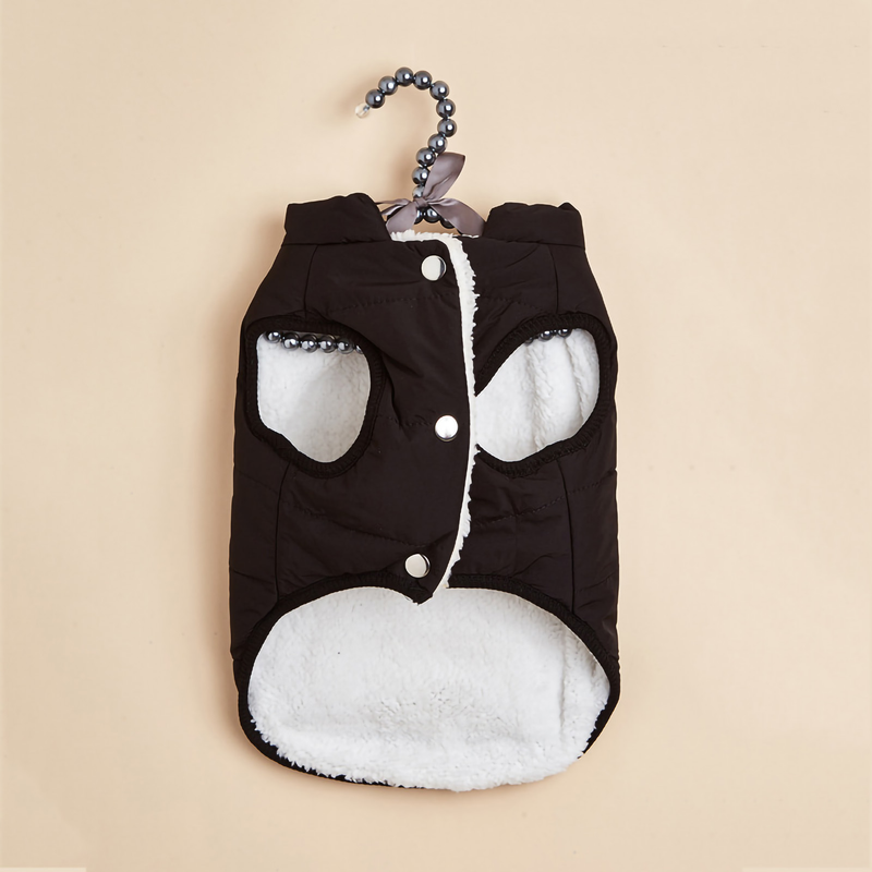 Guangying Pet Coat Clothes Solid Color Windproof Warm Clothes Dog Winter Vest Jacket Puppy Costume_voghion.com