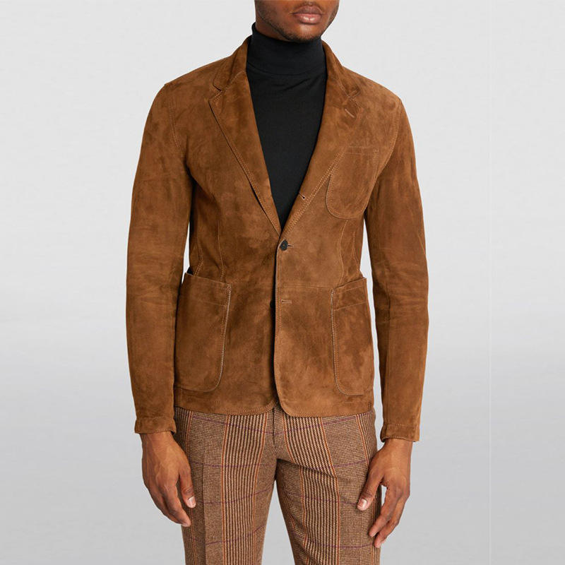Suitable For All Seasons 2025 Autumn Winter New Men's Turn-down Collar Solid Color Button Jacket Coat_voghion.com
