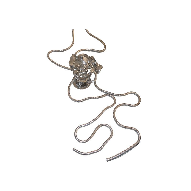 3D Flower Pulling With Metal Cold Wind Snake Bone Chain, Light Luxury And Luxury, Versatile Necklace Accessories_voghion.com