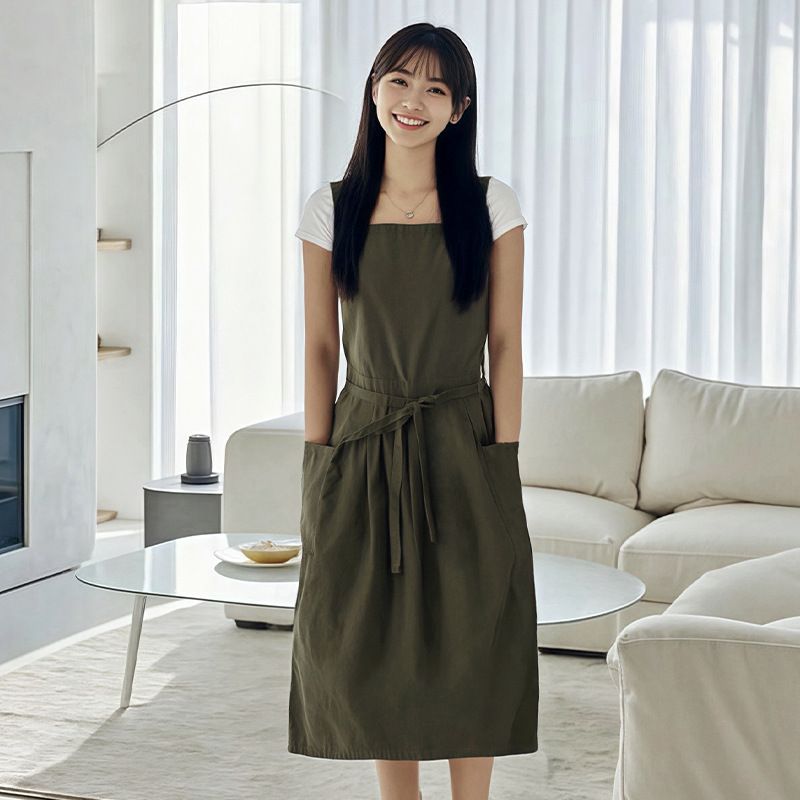 Nordic Style For Home Kitchen, Flower Shop, Baking Workwear, Catering, Women's Japanese Simple Waist Apron_voghion.com