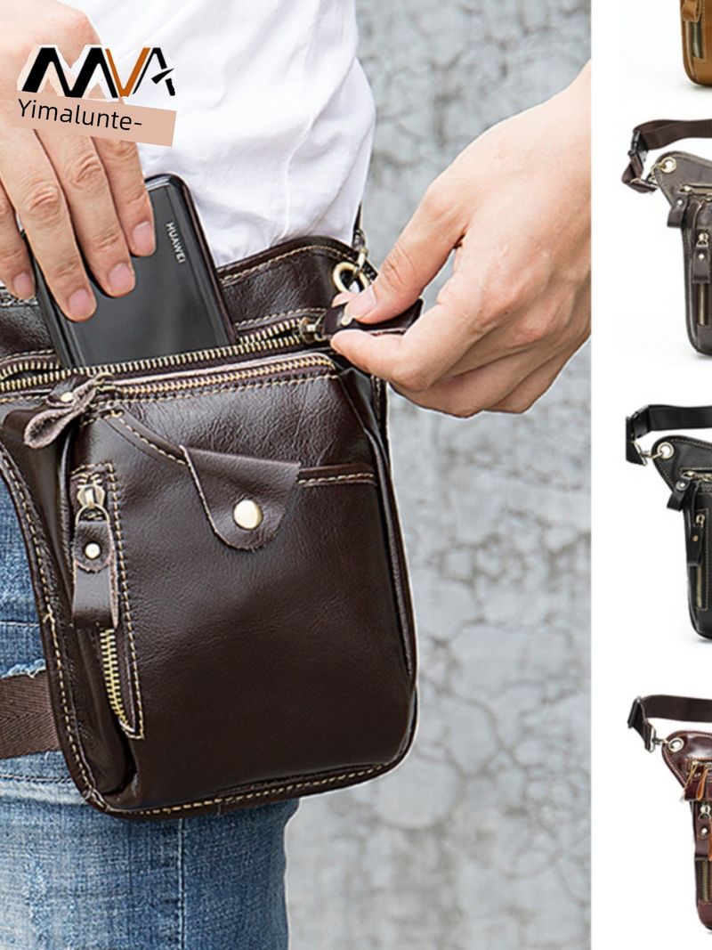 MVA New Arrival Outdoor Sports First Layer Cowhide Leg Bag_voghion.com