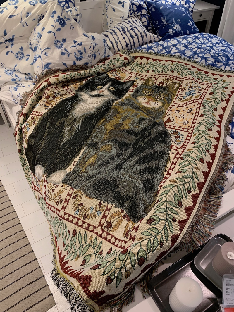 Freizeitdecke, Dekodecke, Haustierdecke, Baumwolldecke, Sofadecke, Strickdecke, Wandteppich_voghion.com