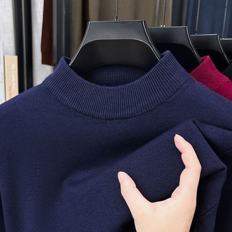 Pull tricoté mi-col roulé pour homme, épais et chaud, lavable en machine, nouvelle collection automne-hiver 2025_voghion.com