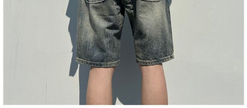 Herrenbekleidung Sommer Dünne zerrissene Jeansshorts Herren Vibe Retro Lose Mittellange Hose Trendy Street All-Match-Shorts_voghion.com