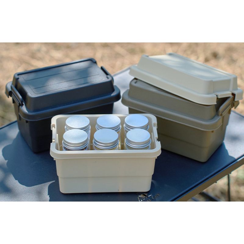 Mini-Aufbewahrungsbox für den Außenbereich, Aufbewahrungsbox für Gewürzflaschen und Gläser auf dem Schreibtisch, Aufbewahrung von kleinen Grill- und Campingutensilien und Sonstigem_voghion.com