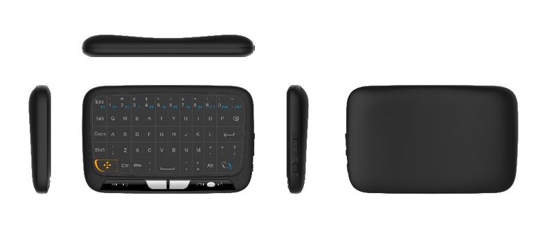 Teclado Touchpad sem fio H18+ Mini - Teclado Full-Touch ultrafino 2.4G com bateria recarregável e gestos multitoque (143 x 89,5 mm, 1600 DPI)_voghion.com