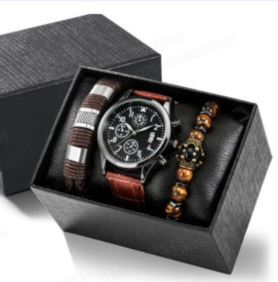 Herren Business Geburtstagsgeschenk Armband Halskette Uhr Set 3 Stück/Set_voghion.com