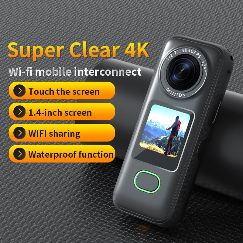 【High Quality】 4K HD Action Camera Motorcycle Driving Recorder Outdoor Helmet Riding Photography Video_voghion.com