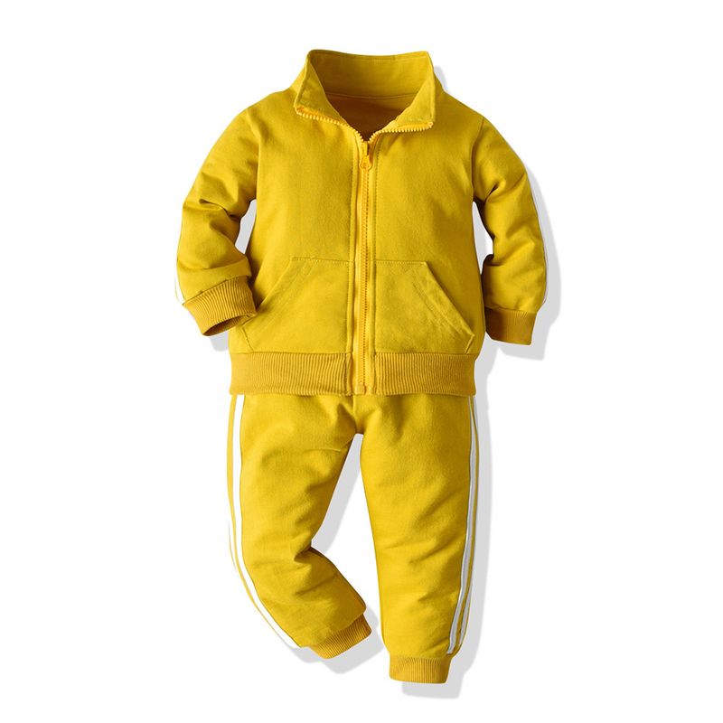 Kid's Clothing autumn new products children's clothing small and medium children's sweater two piece children's leisure zipper suit sportswear_voghion.com
