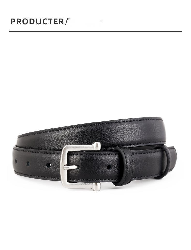 2025 Nuova cintura da donna in pelle di vacchetta con decorazione, dimagrante, abbinata a jeans, fibbia in argento da donna, versatile_voghion.com