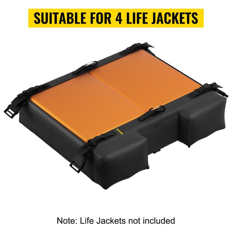 VEVOR T-Top Storage Bag, For 4 Type II Life Jackets, W/ A Boat Trash Bag, 600D Oxford Fabric Life Vests Storage Bag For Most T-Top Boats, Bimini Tops And Pontoon Tops (Life Jackets Not Included)_voghion.com
