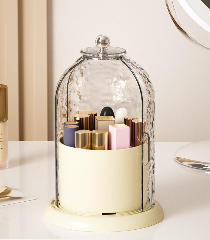 T2233 Cream Style Cosmetics Skin Care Product Foundation Make-up Essence Solution Dust-proof Lipstick Storage Box_voghion.com