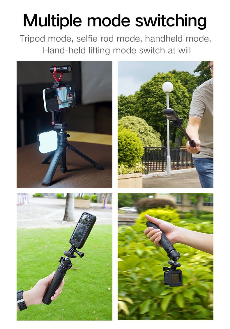 Musikfestival XILETU Tragbarer Handheld-Fotografie Live Vlog Selfie Stick Kaltschuh Desktop Handyhalter Q-5 Schnellverschluss_voghion.com