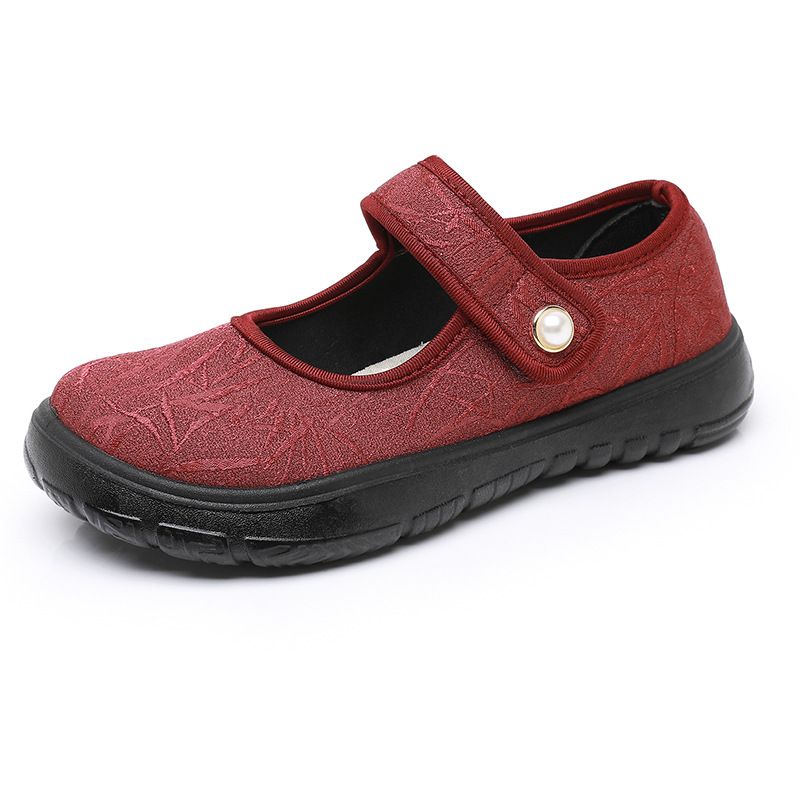 Frühling und Herbst Neue flache niedrige Ferse Schnalle Mode lässig weiche Unterseite runder Kopf atmungsaktive Damenschuhe_voghion.com