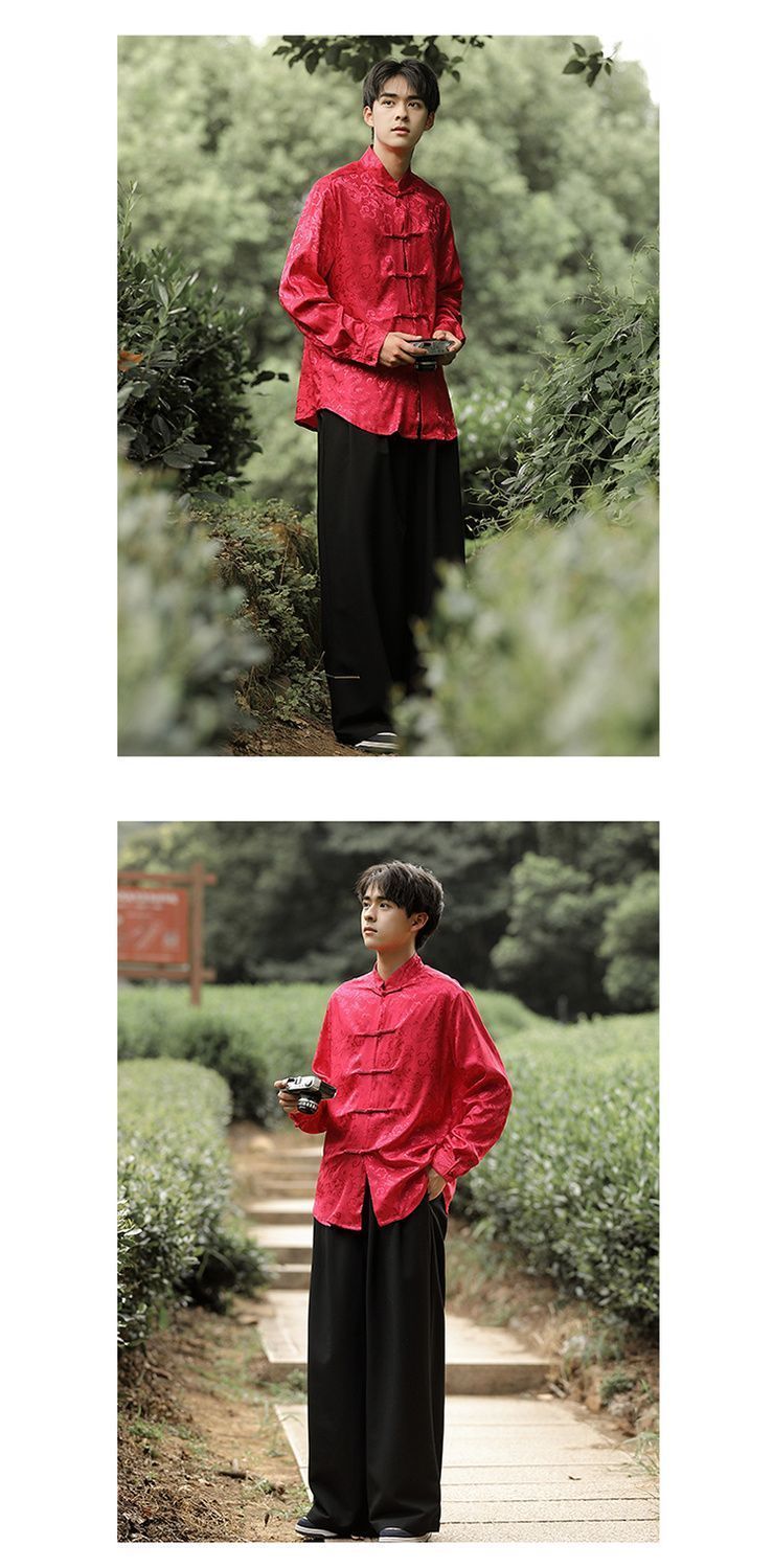 Tang seide hemd in große größe, lose Chinesischen stil stehkragen langarm hemd, frühling und sommer neue stil,_voghion.com