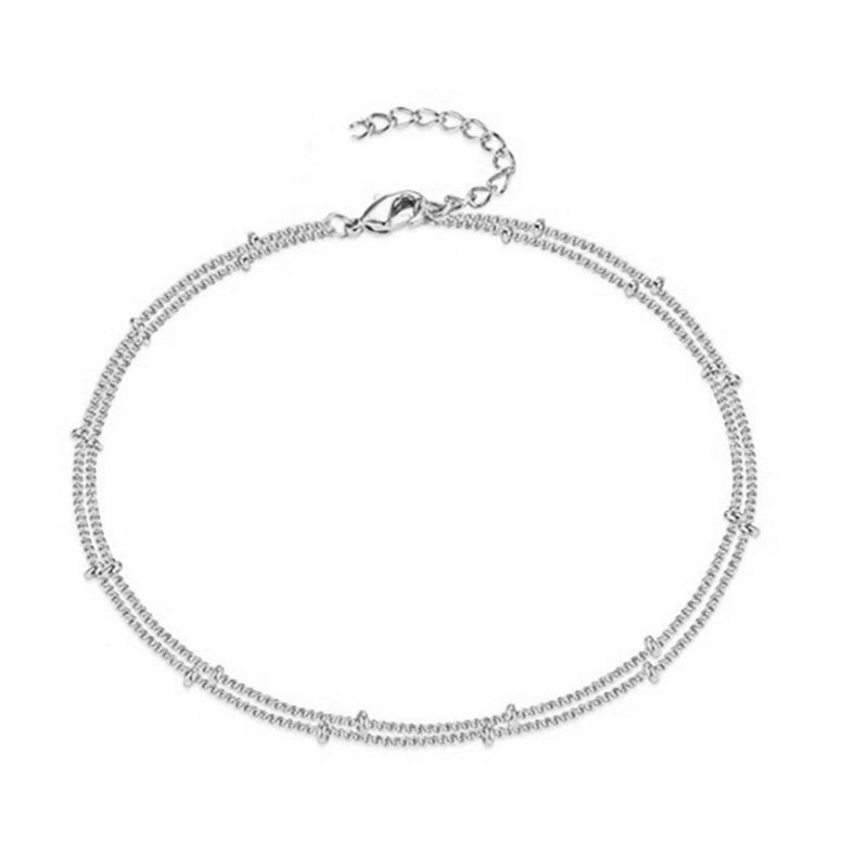 Bohemian Beach Style High-End Sense Personality Niche Light Luxury Double Layer Stacked Anklet_voghion.com