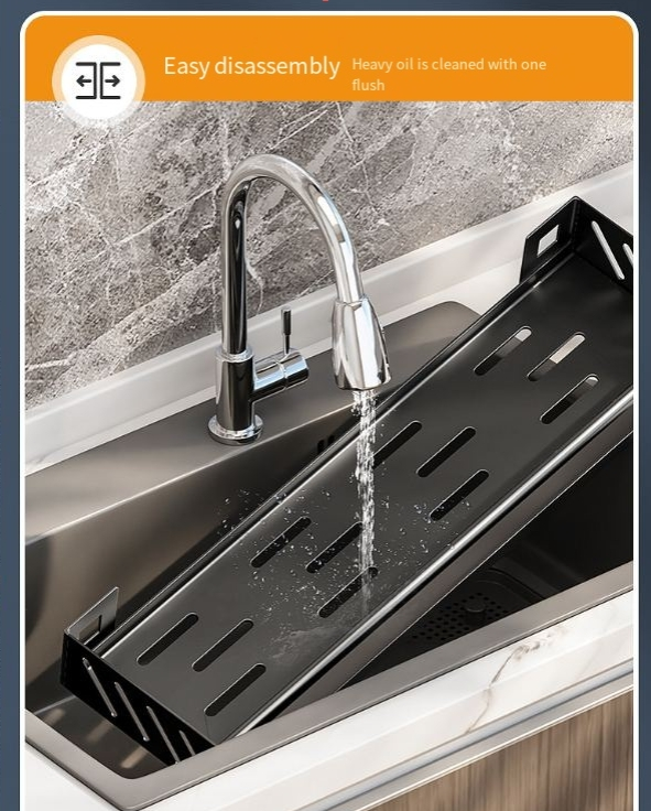 Küchenregal aus Edelstahl zur Wandmontage, stanzfrei, für den Haushalt, Gewürze, Öl- und Salzbehälter, Aufbewahrungsregal_voghion.com