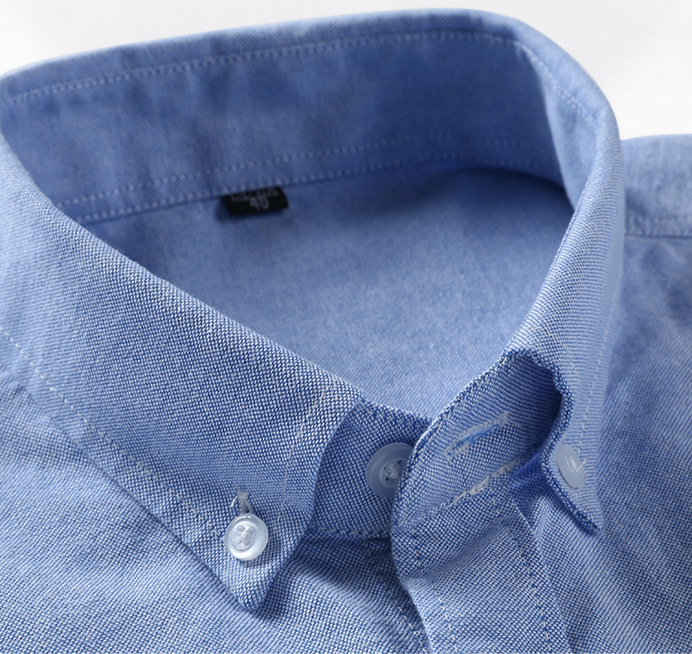 Chemise Oxford brodée pour homme – Classique, manches longues et boutonnée | Tenue décontractée intemporelle_voghion.com