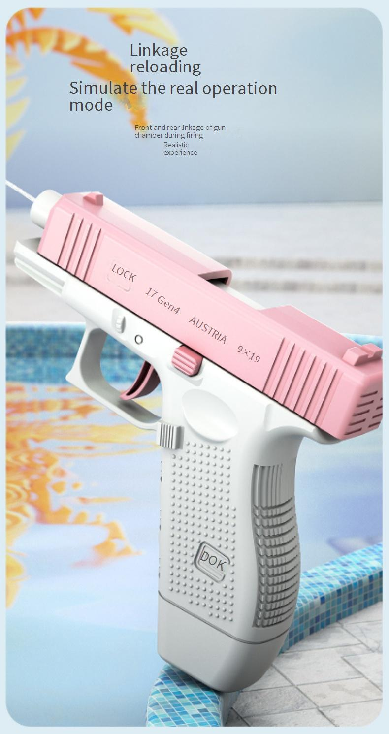 Mini vannpistol Glock Revolver Stor kapasitet Push vannpistol Vannkamp Sommer svømmebasseng vannleker_voghion.com