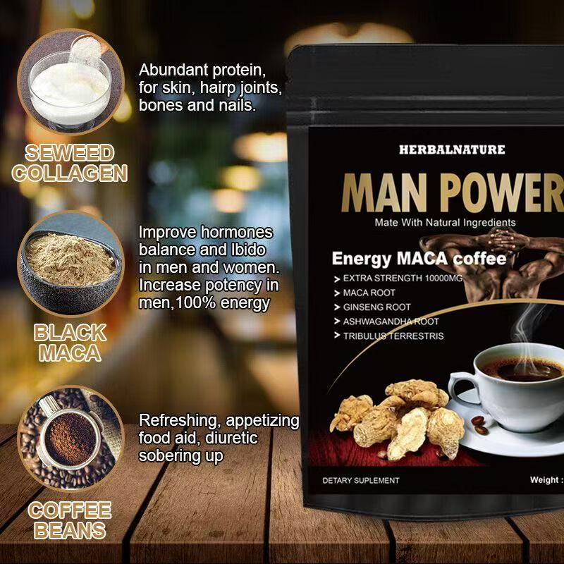 Boost Energy Herbal Man Power Maca Root Coffee 100g_voghion.com