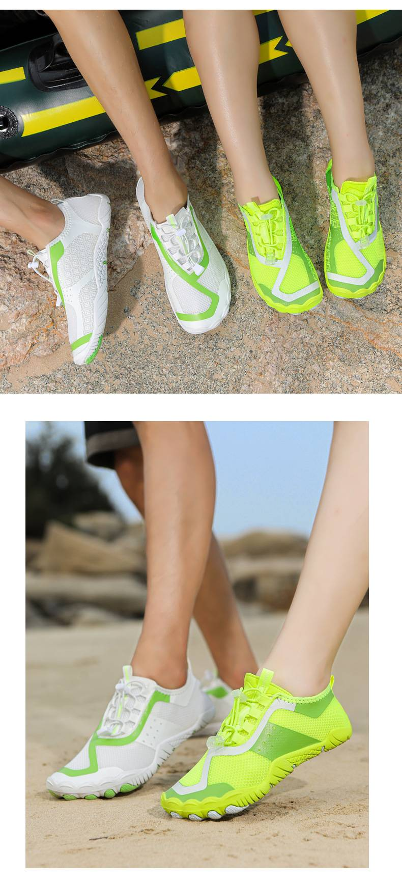 Unisex Quick-Dry Water Shoes For Beach & Hiking – Lightweight Five-Toe Design | Non-Slip Rubber Sole | Yoga & Running_voghion.com