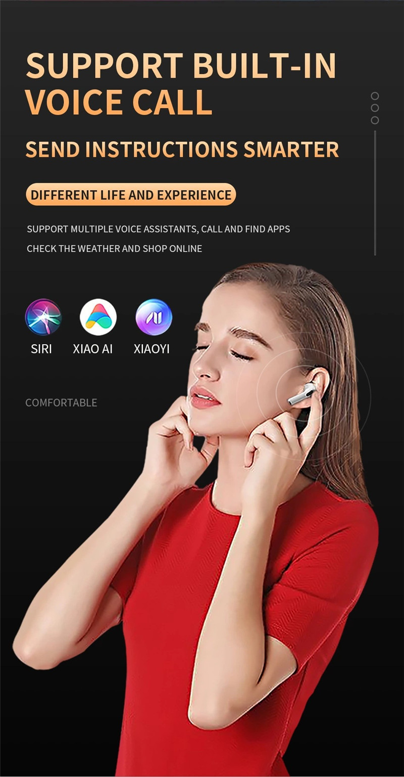 TWS Bluetooth Earbuds Wireless In-Ear Headphones With Mic, 30H Playtime, HD Stereo Sound, Touch Control For IPhone Android Xiaomi_voghion.com