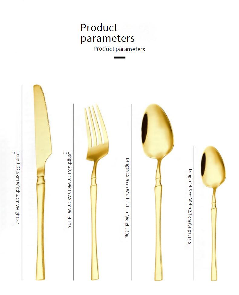 Mirror-Polished Cutlery Set – 4-Piece Stainless Steel Flatware In Gold/Silver/Rose Gold, Modern Dining & Gift Essentials_voghion.com