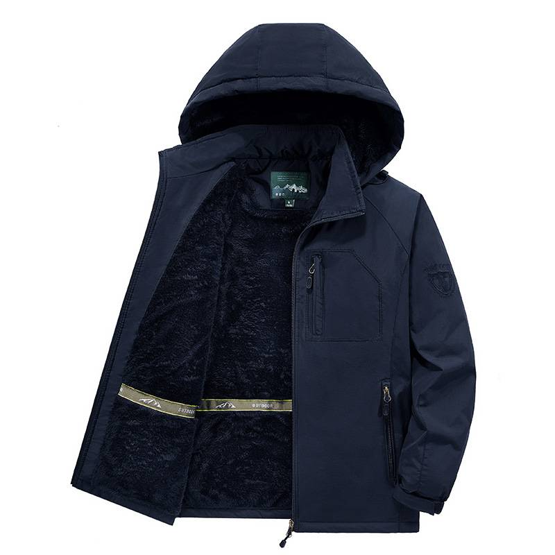 Erkekler İçin Her Havaya Uygun Parka Ceket - Suya Dayanıklı Dış Katmanlı Rüzgar Geçirmez Polar Astarlı Kapüşonlu Mont (Genişletilmiş Bedenler M-5XL)_voghion.com