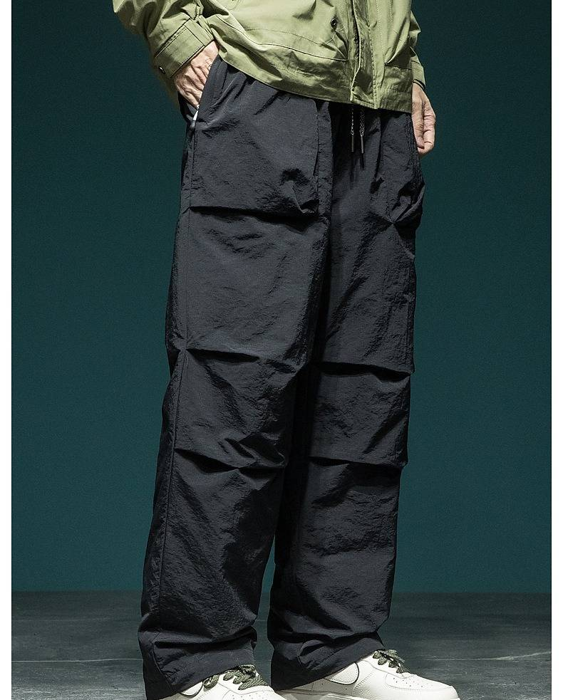 Pantalon de parachutiste coupe ample en duvet de canard pour homme, imperméable et thermique, pour l'hiver, en vert, noir et kaki_voghion.com