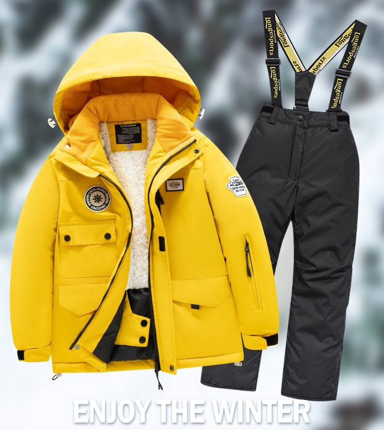 Kids' Waterproof Snowsuit Set With Fleece Lining - Warm Winter Ski Jacket & Pants For Boys & Girls (Multiple Colors & Sizes)_voghion.com