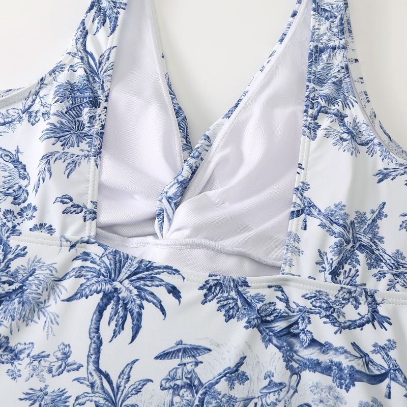 Îmbrăcăminte de damă Nou o bucată de modă costum de baie sexy costum de baie slim retro cu imprimeu_voghion.com
