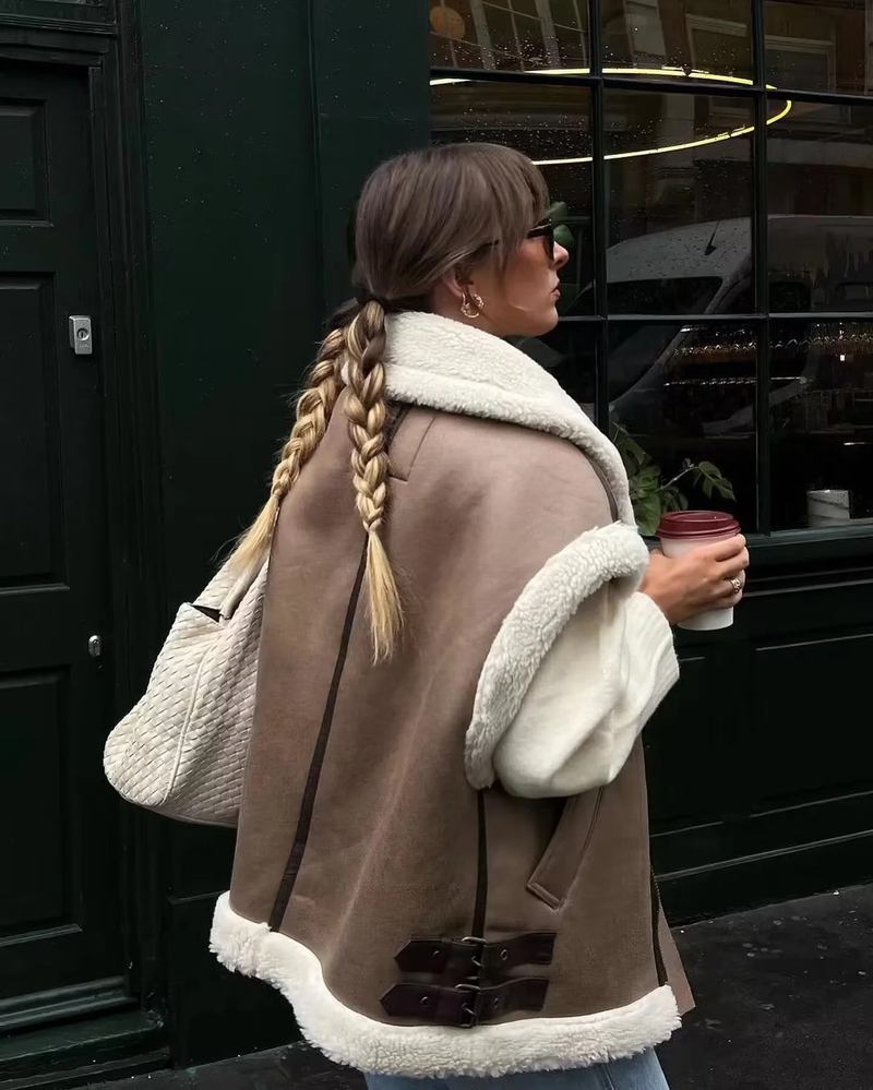 Γυναικεία Ρούχα Νέα Γούνα Ενσωματωμένη Φλις Συγκόλληση Αμάνικο Βαμβακερό Γιλέκο Γιλέκο Μπλούζα με Μπλούζα_voghion.com