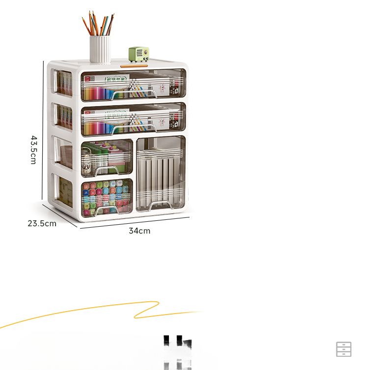 Desktop Drawer-Type Office Desk Organizer Miscellaneous Stationery Cosmetics Rack Storage Box Dormitory_voghion.com